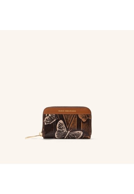 Monedero Llavero Zip Capuchino Mariposas