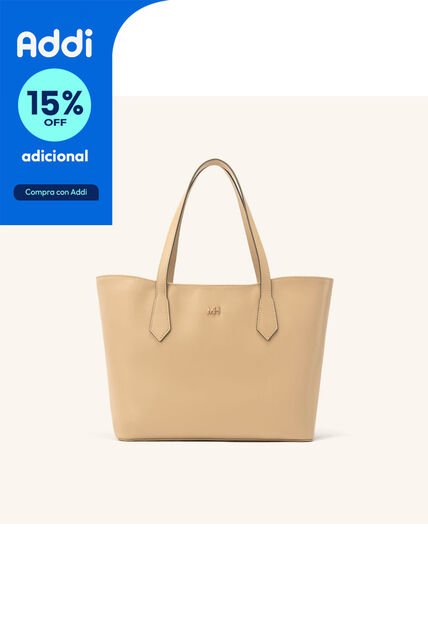 Tote Alas Mediano Taupe Coral Tote Alas Mediano Taupe Coral