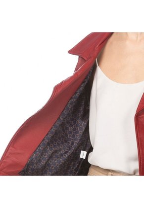 Chaqueta Biker Agata Granate Gema Chaqueta Biker Agata Granate Gema Talla 8