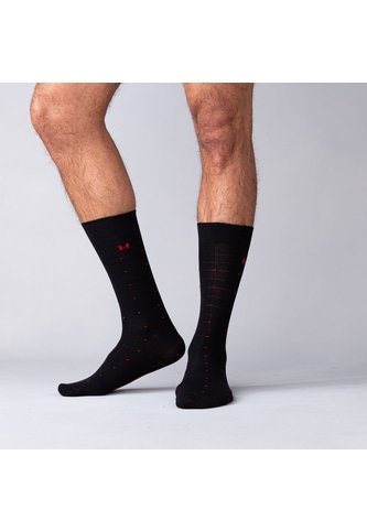 Medias Mosaico Extrafina Negro Mh Socks Mario Hernández
