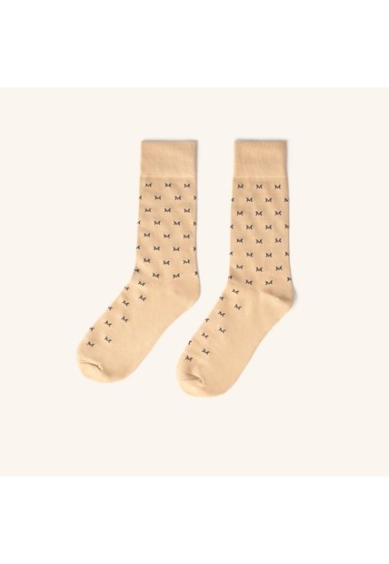 Medias Monograma Beige MH Socks Medias Monograma Beige MH Socks