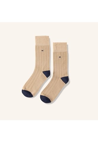 Medias Acanaladas Extrafina Beige MH Socks Medias Acanaladas Extrafina Beige MH Socks Mario Hernández