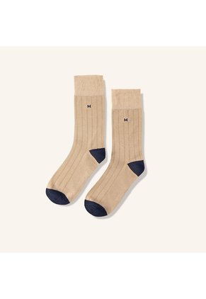Medias Acanaladas Extrafina Beige MH Socks Medias Acanaladas Extrafina Beige MH Socks