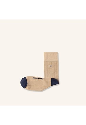Medias Acanaladas Extrafina Beige MH Socks Medias Acanaladas Extrafina Beige MH Socks