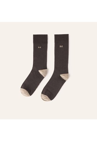 Medias Básicas Extrafina Castaño MH Socks Medias Básicas Extrafina Castaño MH Socks Mario Hernández