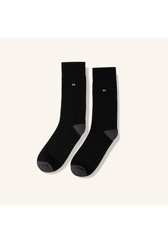 Medias Acanaladas Extrafina Negro Lt MH Socks Medias Acanaladas Extrafina Negro Lt MH Socks Mario Hernández