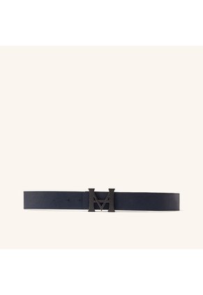 Cinturón Monograma Doble Faz Negro Azul Lt Cinturón Monograma Doble Faz Negro Azul Lt Talla M