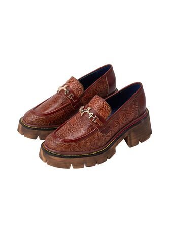 Mocasín Loafer Florencia Café MH Mocs Mocasín Loafer Florencia Café MH Mocs Talla 38 Mario Hernández