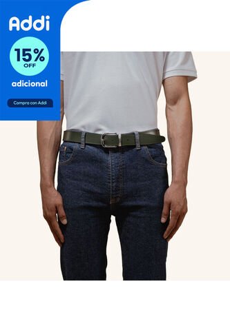 Cinturón Casual Doble Faz Azul Verde Esencial Cinturón Casual Doble Faz Azul Verde Esencial Talla 120 Mario Hernández