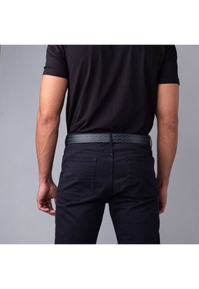 Cinturón Casual Monograma Palenque Doble Faz Noche Azul Cinturón Casual Monograma Palenque Doble Faz Noche Azul Talla XL