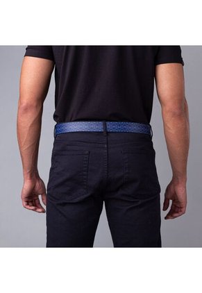 Cinturón Casual Monograma Palenque Doble Faz Noche Azul Cinturón Casual Monograma Palenque Doble Faz Noche Azul Talla XL