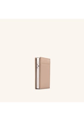 Estuche Vertical Con Tarjetero Met Taupe Gris Tecno
