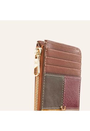 Tarjetero 8 Tarjetas Con Zip Miel Mixtura Tarjetero 8 Tarjetas Con Zip Miel Mixtura