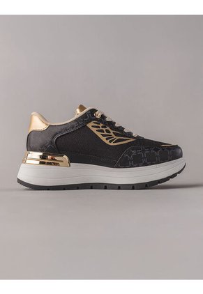 Tenis Aura Negro Oro Tenis Aura Negro Oro Talla 34