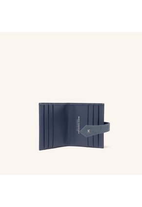 Tarjetero Broche Con Compartimiento Azul Siena