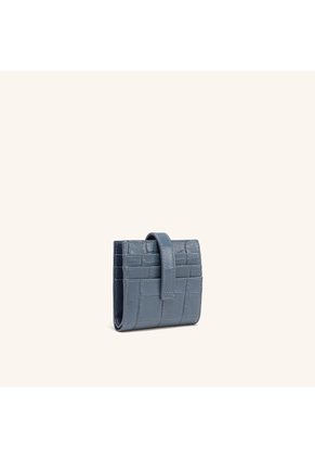 Tarjetero Broche Con Compartimiento Azul Siena
