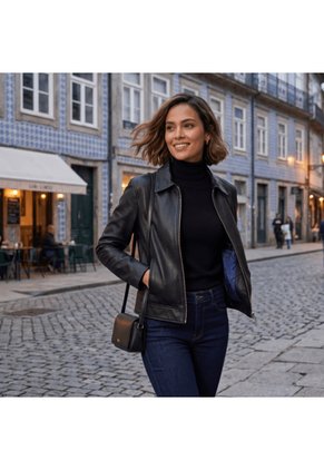 Chaqueta Opalo Negro Portugal