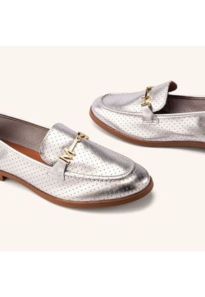 Mocasín Loafer Gracia Plata Julia Mocasín Loafer Gracia Plata Julia Talla 38