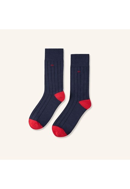 Medias Acanaladas Extrafina Azul Lt MH Socks