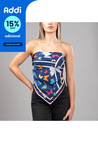 Pañoleta Carre Paraíso Cielo 90 X 90 Foulard Pañoleta Carre Paraíso Cielo 90 X 90 Foulard Mario Hernández