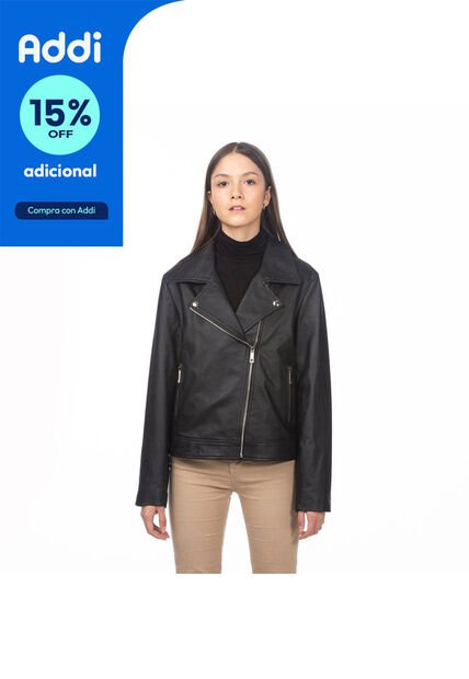 Chaqueta Biker Agata Negro Gema Chaqueta Biker Agata Negro Gema Talla 6