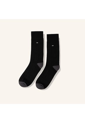 Medias Acanaladas Extrafina Negro Lt MH Socks
