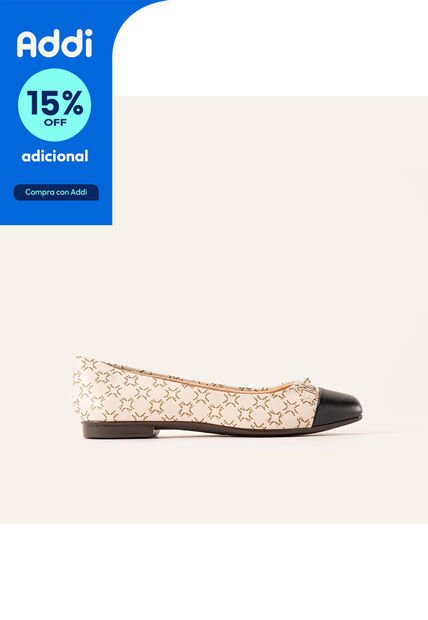 Baletas Lucia Beige Negro MH Mocs Baletas Lucia Beige Negro MH Mocs Talla 39