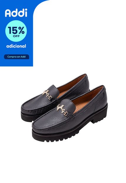 Mocasín Mina Negro MH Mocs Mocasín Mina Negro MH Mocs Talla 38