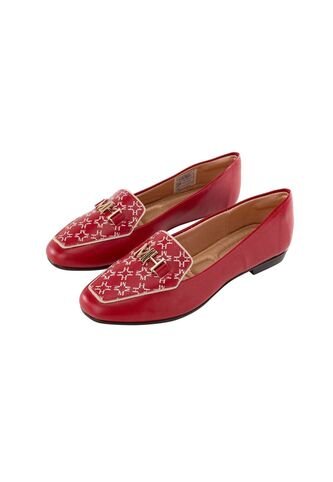 Mocasín Luciana Rojo Cayena MH Mocs Mocasín Luciana Rojo Cayena MH Mocs Talla 39 Mario Hernández