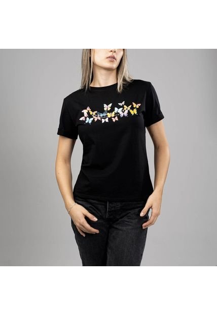 Camiseta Farfalla Negro Tierra Arriba Camiseta Farfalla Negro Tierra Arriba Talla S