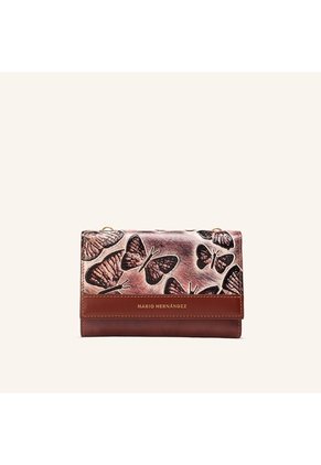 Billetera Tessa Con Cadena Cocoa Mariposas