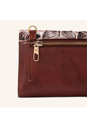 Billetera Tessa Con Cadena Cocoa Mariposas