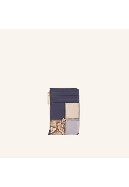 Tarjetero 8 Tarjetas Con Zip Azul Mixtura
