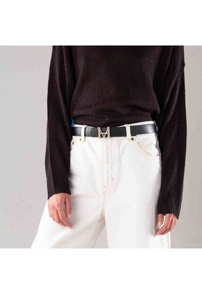 Cinturón Monograma Negro Primario Cinturón Casual Monograma Doble Faz Negro Primario Talla M