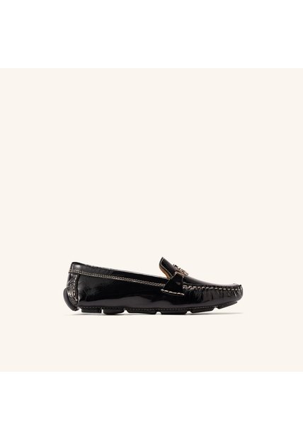 Mocasín Driver Salome Negro Charol MH Mocs Mocasín Driver Salome Negro Charol MH Mocs Talla 34