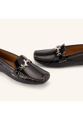 Mocasín Driver Salome Negro Charol MH Mocs