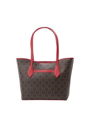 Tote Alas Mediano Café Rojo Primario Mariposas Tote Alas Mediano Café Rojo Primario Mariposas