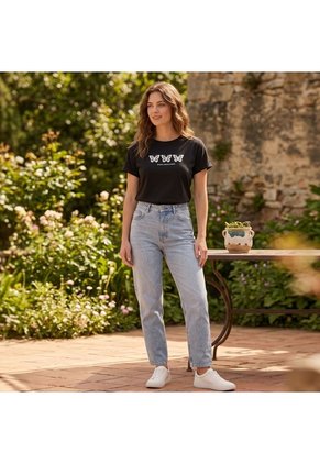 Camiseta Aura Negro Tierra Arriba Camiseta Aura Negro Tierra Arriba Talla S