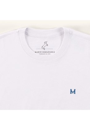 Camiseta Leal Blanco Naval Tierra Arriba Camiseta Leal Blanco Naval Tierra Arriba Talla M