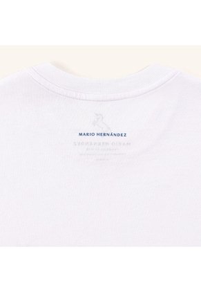 Camiseta Leal Blanco Naval Tierra Arriba Camiseta Leal Blanco Naval Tierra Arriba Talla M
