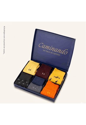 Medias Monograma Extrafina Azul MH Socks Medias Monograma Extrafina Azul MH Socks