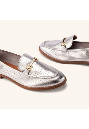 Mocasín Loafer Gracia Plata Julia Mocasín Loafer Gracia Plata Julia Talla 35