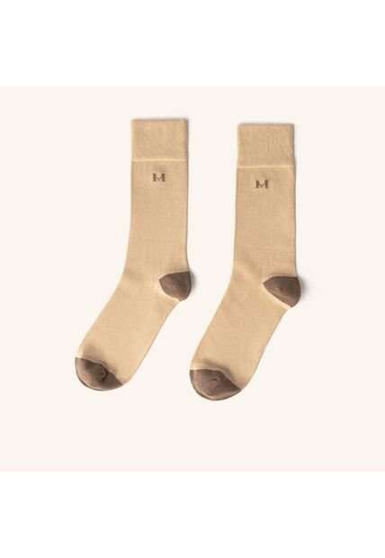 Medias Monograma Beige MH Socks Medias Monograma Beige MH Socks