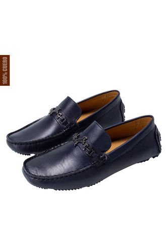Mocasín Driver Leon Azul Profundo MH Mocs Mocasín Driver Leon Azul Profundo MH Mocs Talla 44 Mario Hernández