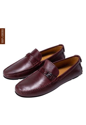 Mocasín Sabogal Borgoña MH Mocs Mocasín Sabogal Borgoña MH Mocs Talla 39 Mario Hernández