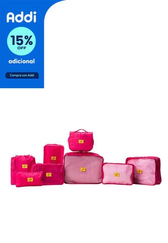 Accesorio Viaje Kit De 8 Bolsas Fucsia Xmas Accesorio Viaje Kit De 8 Bolsas Fucsia Xmas Mario Hernández