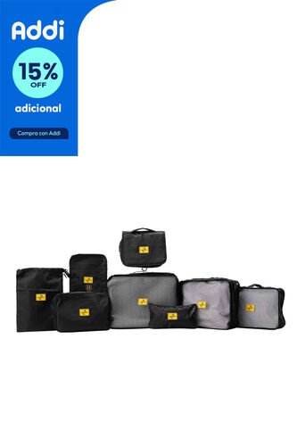 Accesorio Viaje Kit De 8 Bolsas Negro Xmas Accesorio Viaje Kit De 8 Bolsas Negro Xmas Mario Hernández