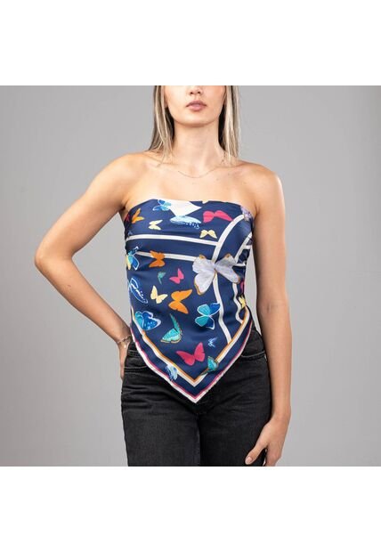 Pañoleta Carre Paraíso Cielo 90 X 90 Foulard Pañoleta Carre Paraíso Cielo 90 X 90 Foulard