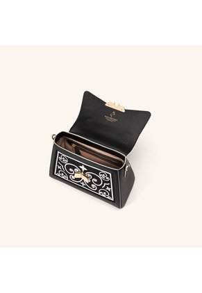 Bolso De Mano Alma Con Cadena Negro Oro Sagrada