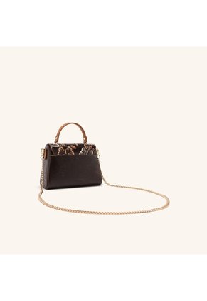Bolso De Mano Alma Con Cadena Capuchino Mariposas
